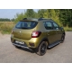 Защита заднего бампера 42 мм ТСС для Renault Sandero Stepway 2015-2018