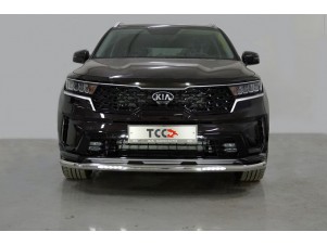 Защита переднего бампера с ДХО 60 мм для Kia Sorento № KIASOR20-20