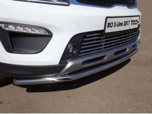 Защита переднего бампера 42 мм для Kia Rio X-line № KIARIOX17-18